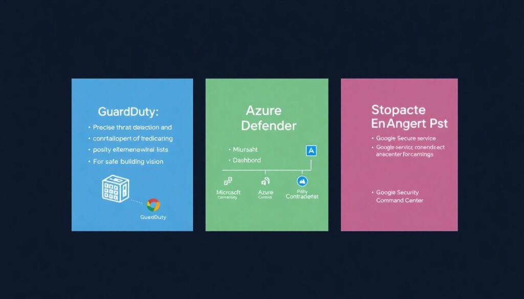 Comparação aprofundada entre AWS GuardDuty, Azure Defender e Google Security Command Center - иллюстрация