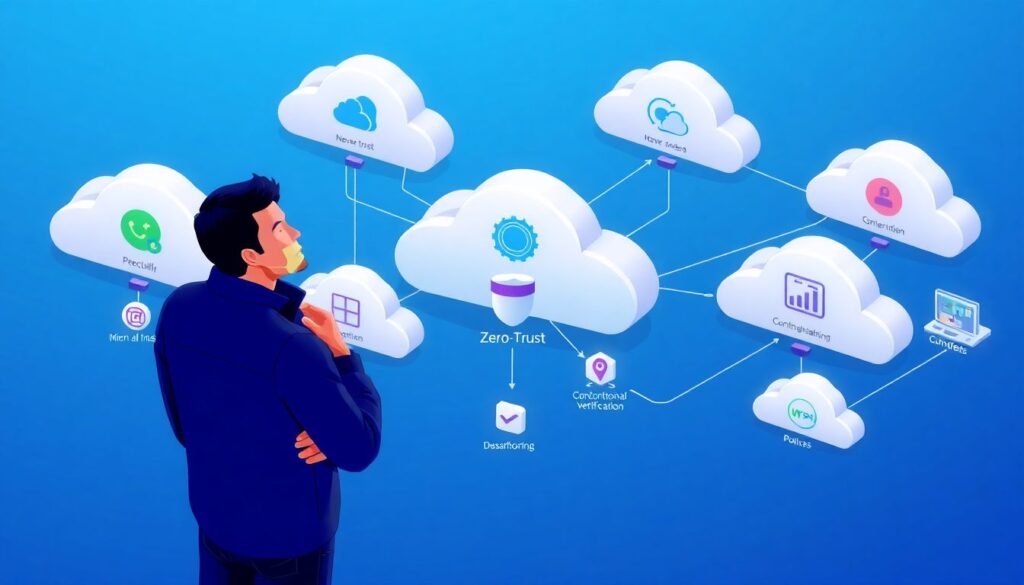 Como implementar uma estratégia Zero Trust específica para ambientes multi-cloud - иллюстрация