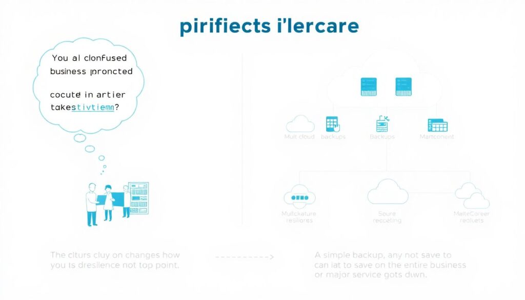 Backup, recuperação de desastres e continuidade de negócios na nuvem: desenho de arquiteturas resilientes - иллюстрация
