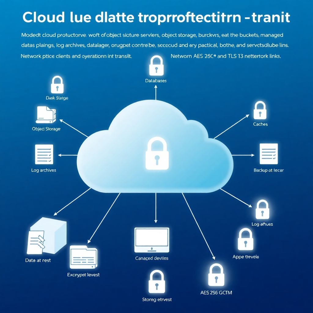Cloud data protection at rest and in transit with Tls, Hsm and end-to-end encryption