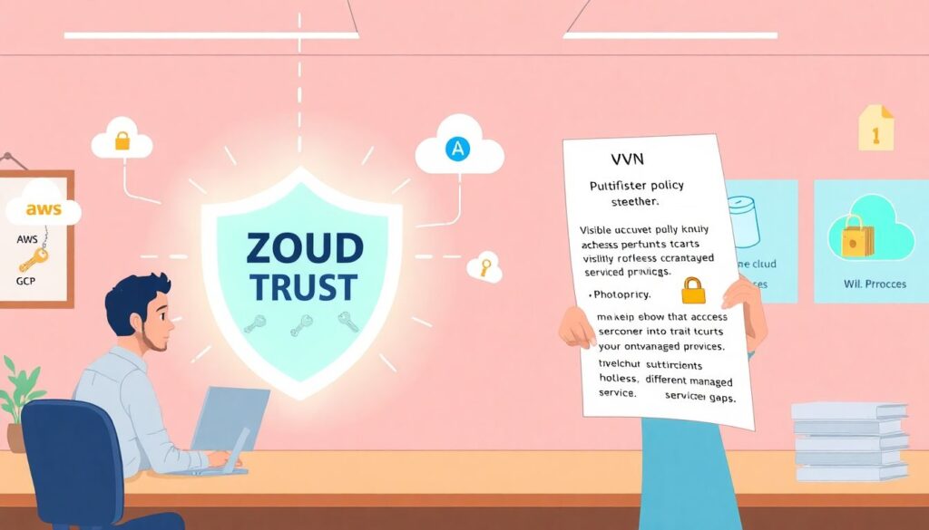Zero Trust na nuvem: como implementar uma arquitetura de confiança mínima em ambientes multi-cloud - иллюстрация