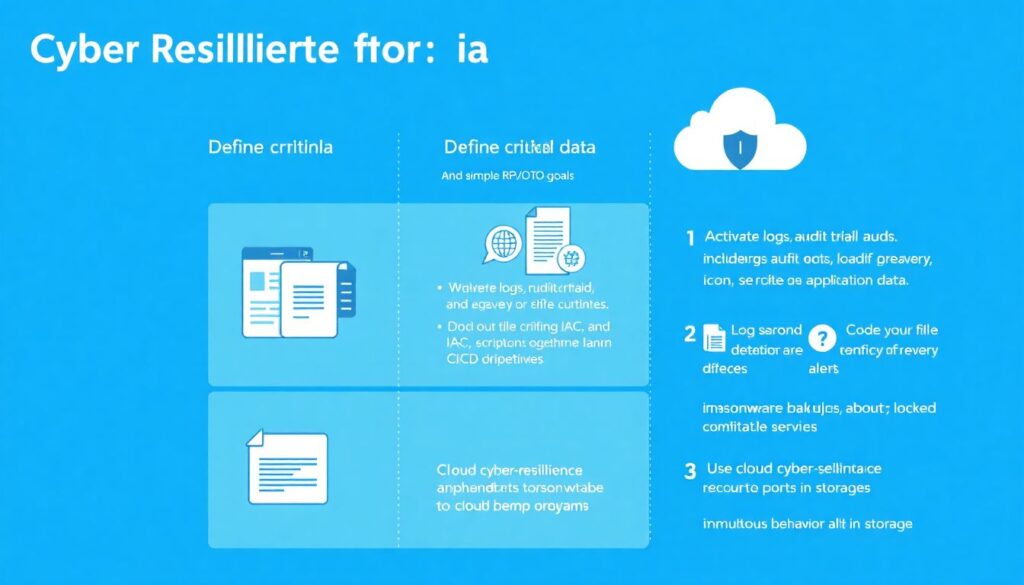 Estratégias de backup, recuperação de desastre e resiliência cibernética em cloud - иллюстрация