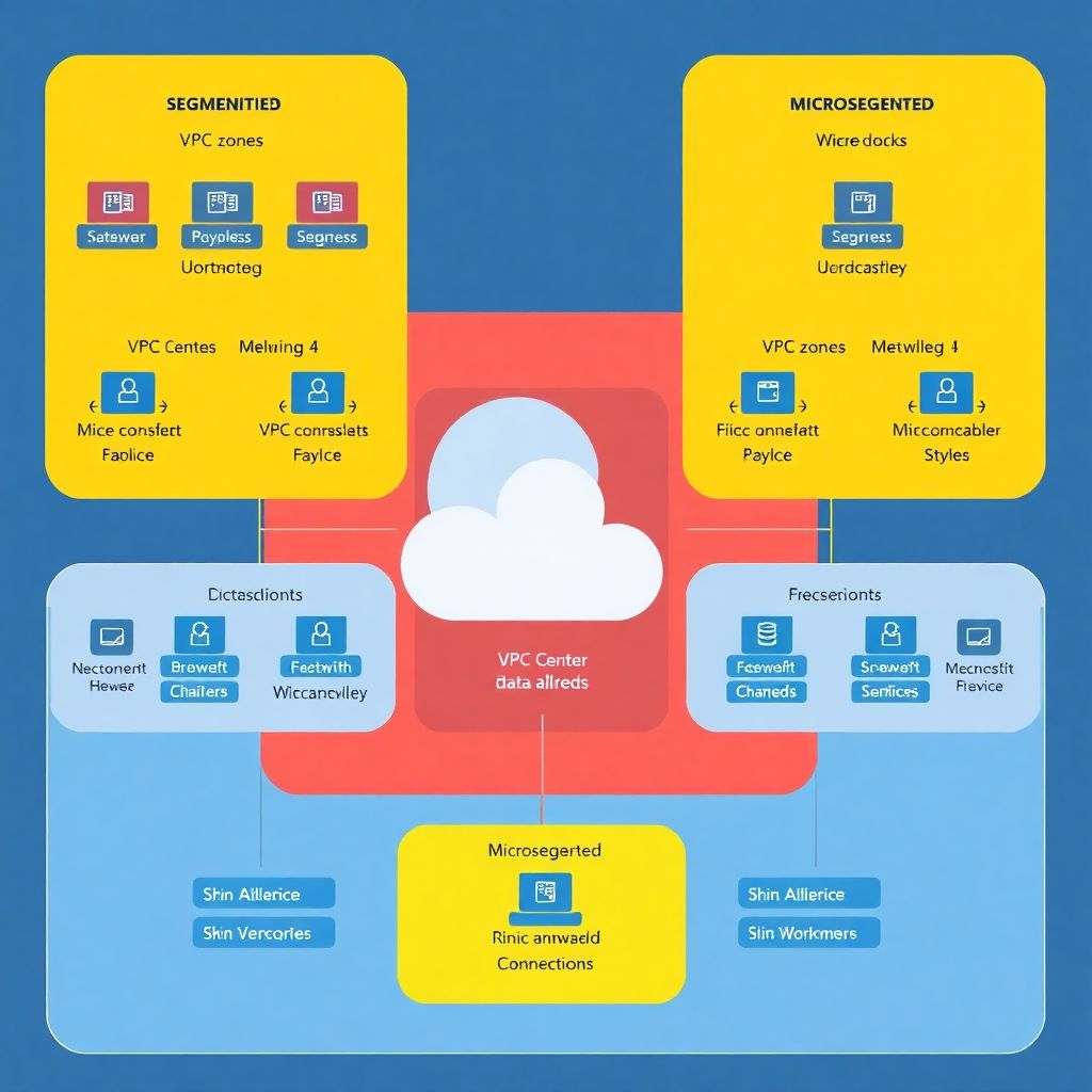 Network segmentation and microsegmentation in cloud: secure design and examples