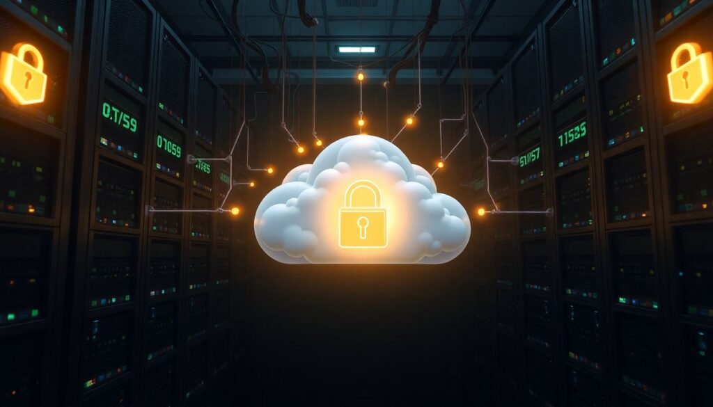 Criptografia de dados em repouso, em trânsito e em uso: o que muda na nuvem? - иллюстрация