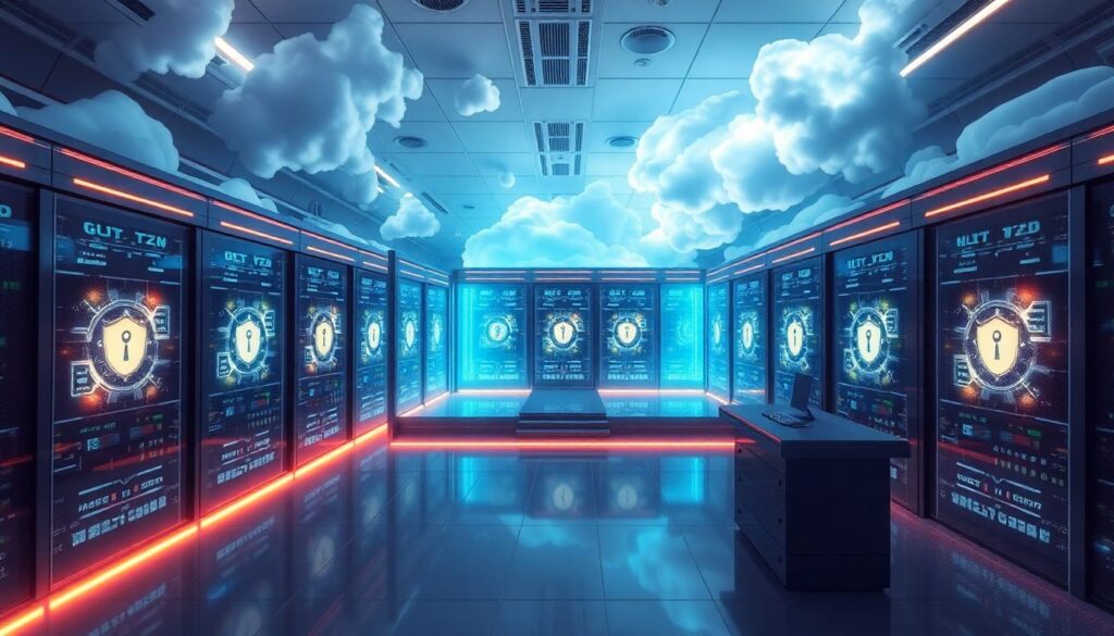 Proteção de dados sensíveis em cloud: criptografia em repouso, em trânsito e em uso - иллюстрация